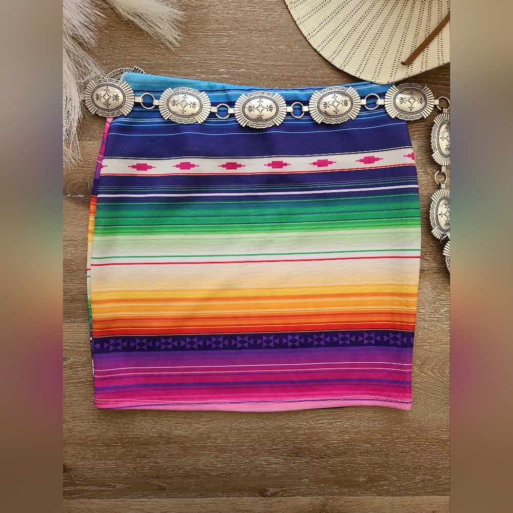 L&B SERAPE Striped Women's Skirt